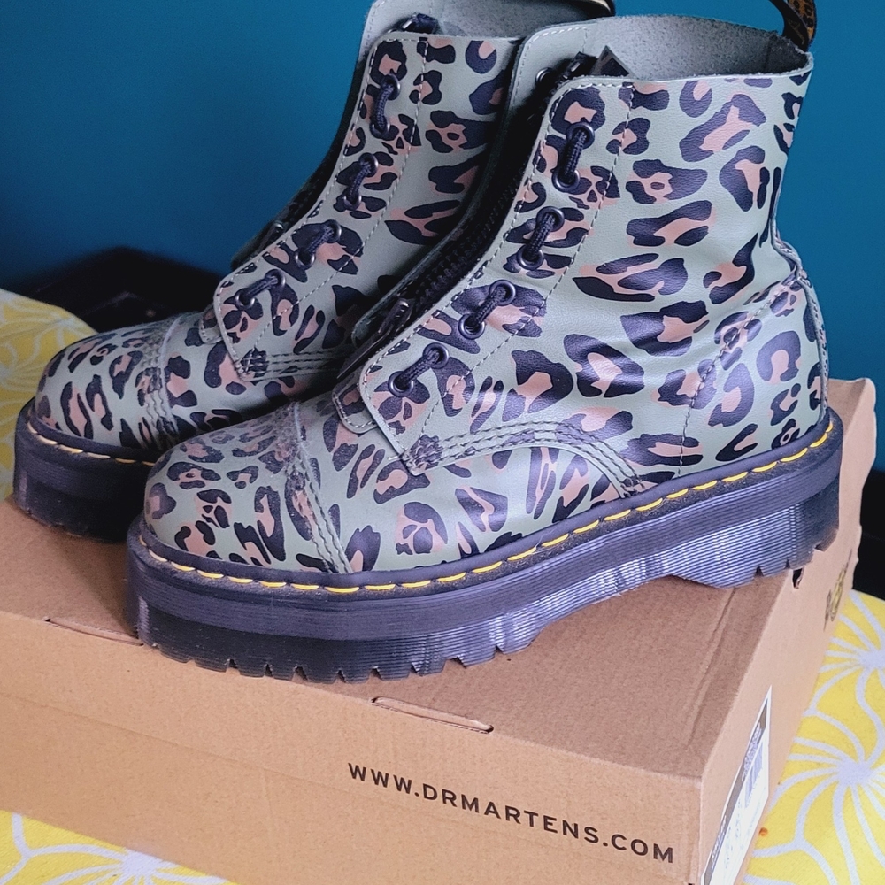 Dr. Martens Leopard Print Women's Boots